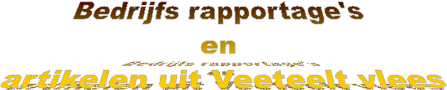 Bedrijfs rapportage's uit Veeteelt vlees